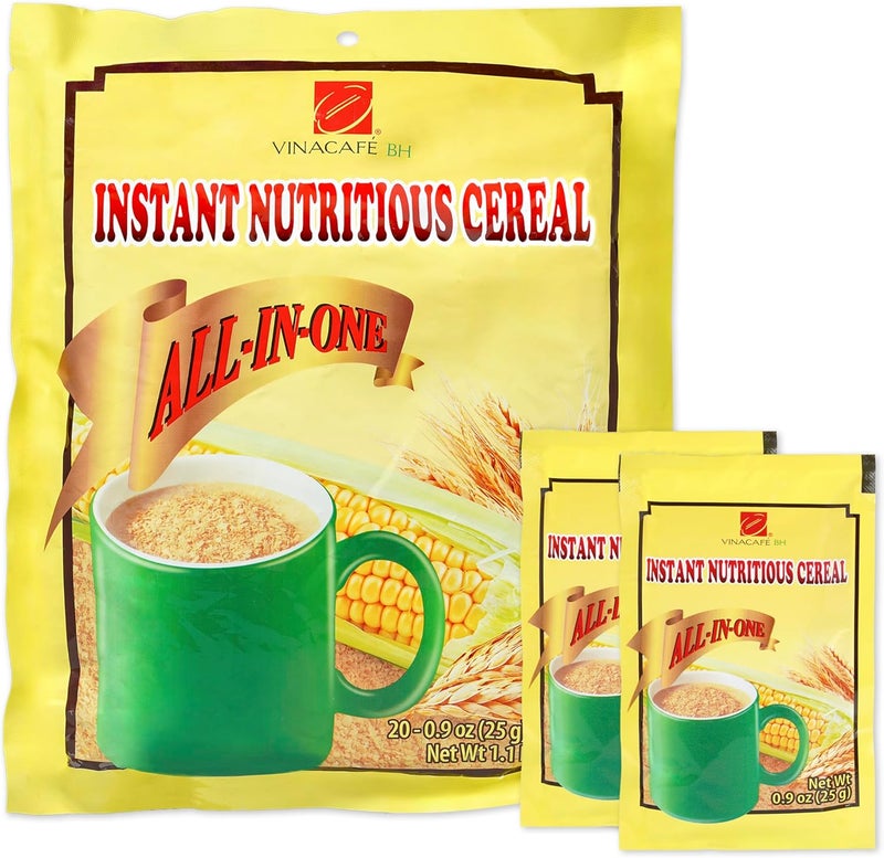 Vinacafe Instant Cereal Mix – 20 Sachets (14.11 Oz) | Nutritious Vietnamese Instant Cereal Drink - Image 1